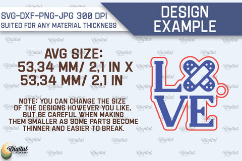 Nurse Wooden Keychains Laser Cut Bundle. Nurse Keychains SVG SVG Evgenyia Guschina 