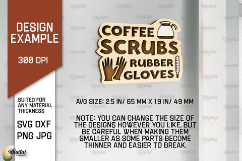 Nurse Wooden Magnet Laser Cut. Fridge Magnet SVG SVG Evgenyia Guschina 