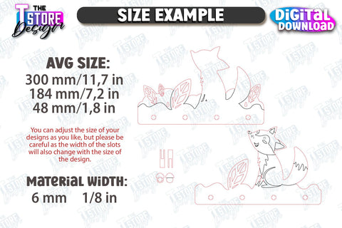 Nursery Animal Wall Hangers Laser Cut Bundle | Kids Hangers | Wall Hangers Template | Nursery Décor | Kids Room | CNC Files SVG The T Store Design 