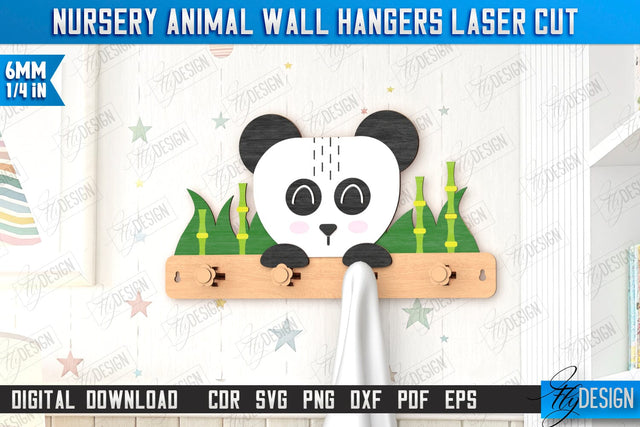 Nursery Animal Wall Hangers Laser Cut | Kids Hangers | Wall Hangers Template | Nursery Décor | Kids Room | CNC File SVG Fly Design 