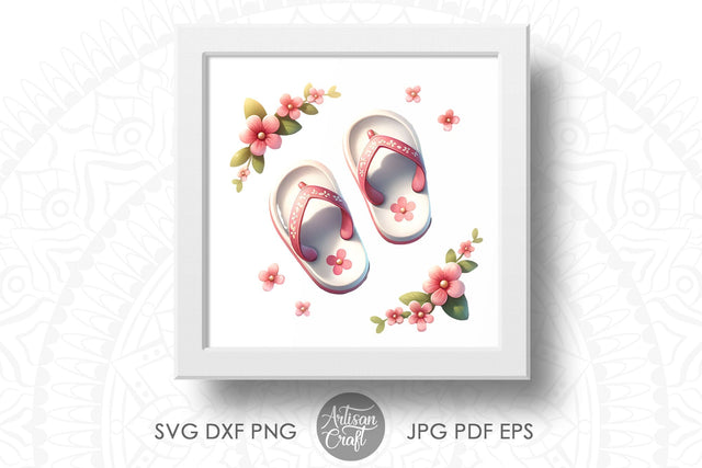 Nursery Art, Flip Flop PNG, Nursery Wall Art SVG Artisan Craft SVG 