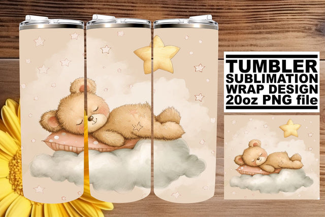 Nursery Art on 20oz Tumbler - Watercolor Enchanted Moments Sublimation afrosvg 