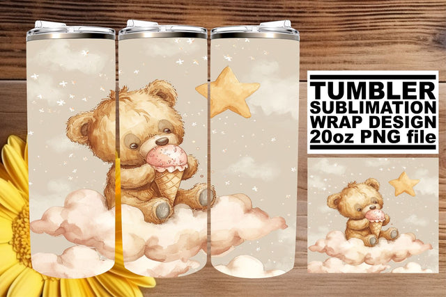 Nursery Bears on Tumbler Wrap - Sweet Art Sublimation afrosvg 