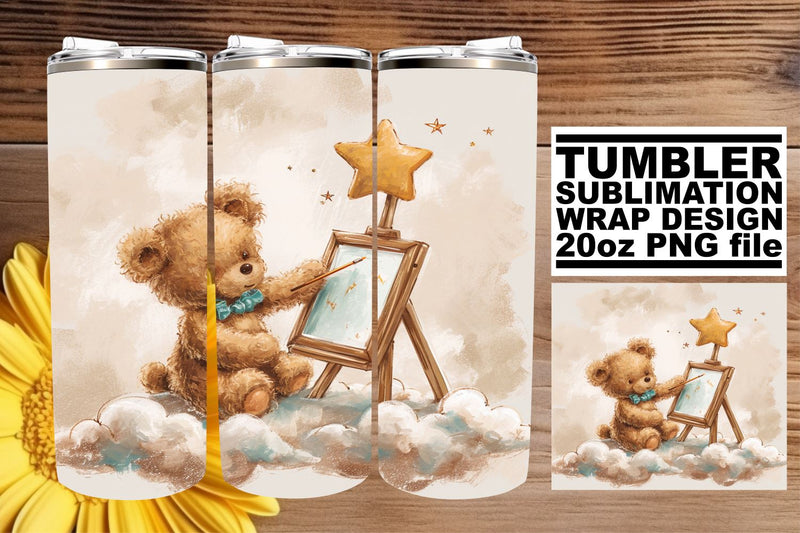 Nursery-Themed Sublimation Tumbler Wrap Sublimation afrosvg 