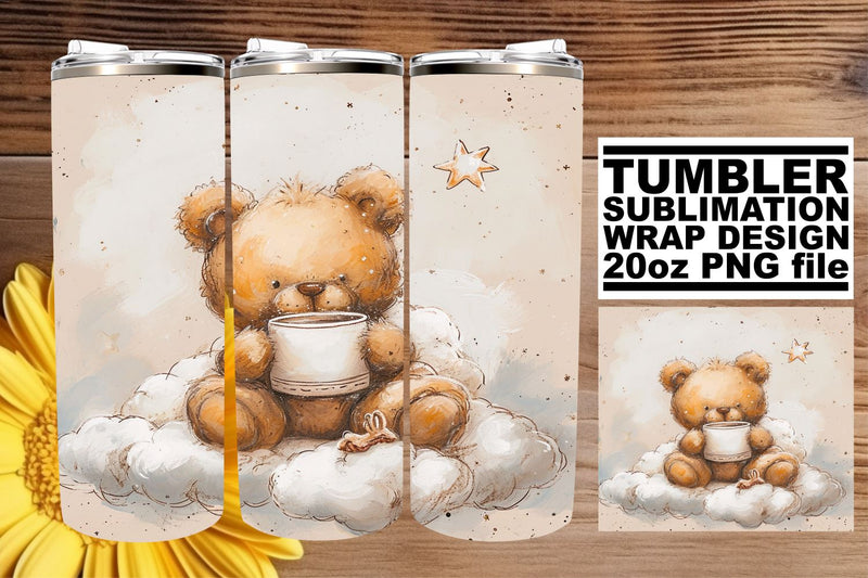 Nursery-Themed Watercolor Sublimation Tumbler Sublimation afrosvg 