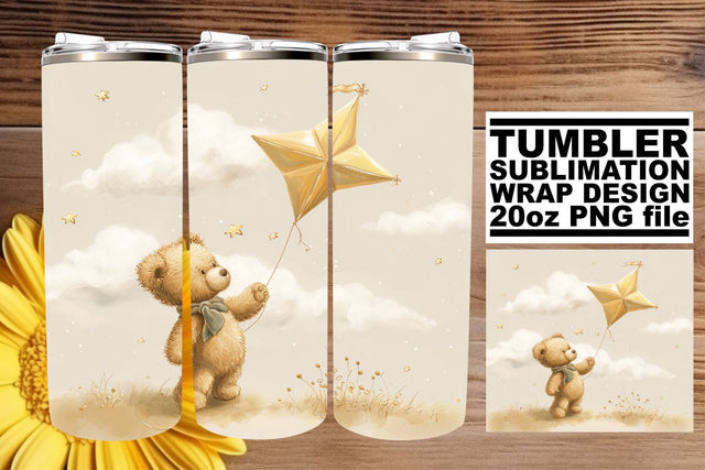 Nursery-Themed Watercolor Sublimation Tumbler - Whimsical Dreams Sublimation afrosvg 