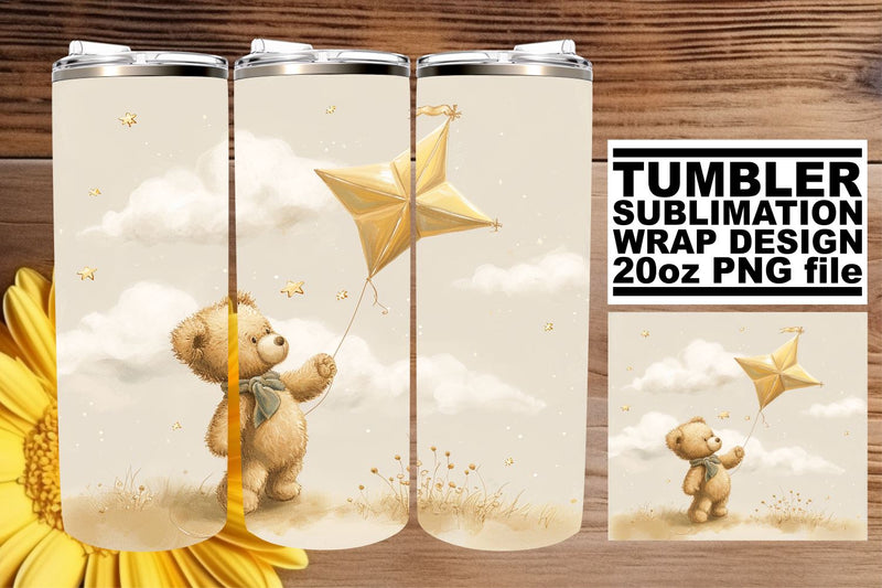 Nursery-Themed Watercolor Sublimation Tumbler - Whimsical Dreams Sublimation afrosvg 