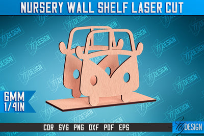Nursery Wall Shelf Laser Cut | Car Laser Cut Design | CNC Files SVG Fly Design 
