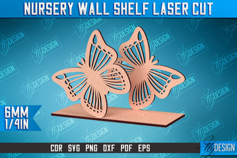 Nursery Wall Shelf Laser Cut | Laser Cut Design | CNC Files SVG Fly Design 