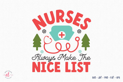 Nurses Always Make the Nice List SVG SVG CraftLabSVG 