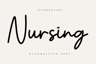 Nursing - Handwritten Font SVG Masyafi Studio 