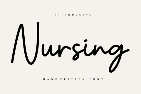Nursing - Handwritten Font SVG Masyafi Studio 