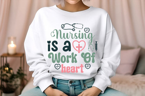 Nursing is a work of heart SVG Angelina750 