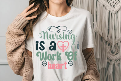 Nursing is a work of heart SVG Angelina750 