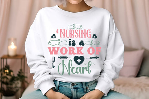 Nursing is a work of heart SVG Angelina750 