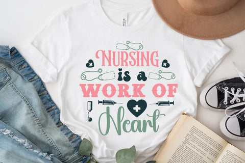 Nursing is a work of heart SVG Angelina750 