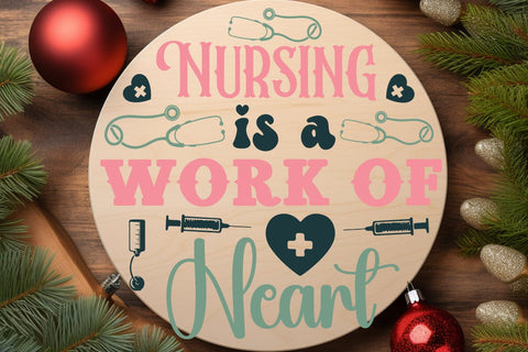 Nursing is a work of heart SVG Angelina750 