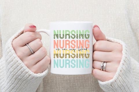 Nursing is in My Blood - Nurse PNG Sublimation Sublimation CraftLabSVG 