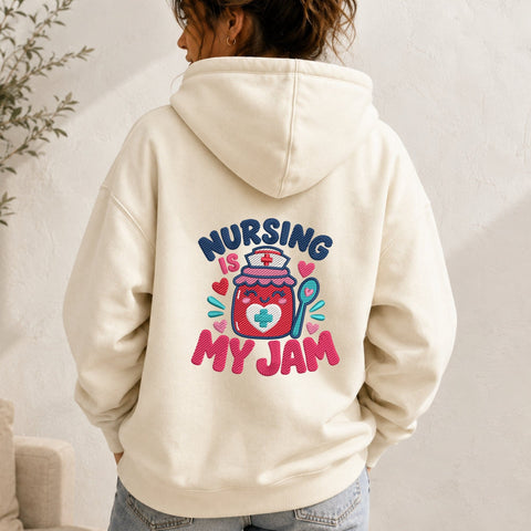 Nursing Is My Jam Embroidery Design – Cute Nurse Jam Jar Medical Machine Embroidery File Embroidery/Applique DESIGNS PatternFeed8 