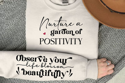 Nurture A Garden Of Positivity SVG, Sleeve SVG Design SVG Regulrcrative 