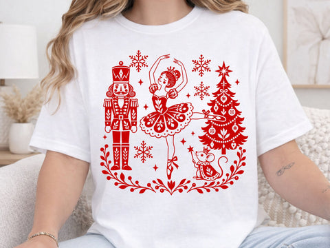 Nutcracker Ballet Christmas Folk Art PNG SVG DesignDestine 