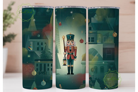 Nutcracker Christmas 20oz Tumbler Wrap Sublimation PixelChick 