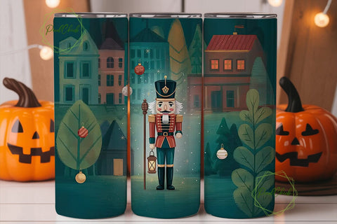 Nutcracker Christmas 20oz Tumbler Wrap Sublimation PixelChick 