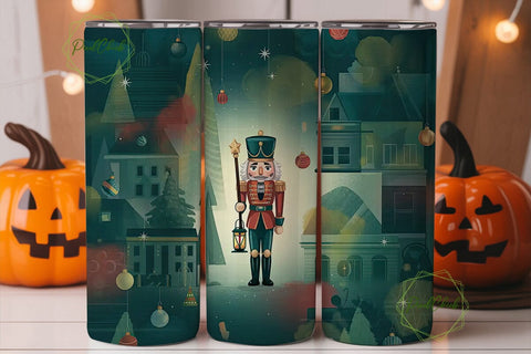 Nutcracker Christmas 20oz Tumbler Wrap Sublimation PixelChick 