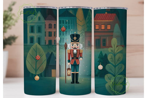 Nutcracker Christmas 20oz Tumbler Wrap Sublimation PixelChick 