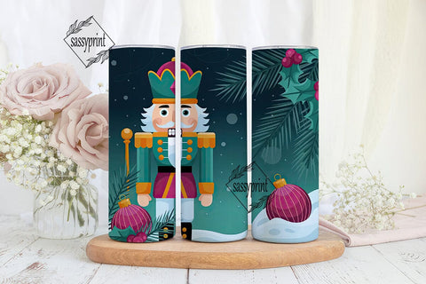 Nutcracker Christmas 20oz Tumbler Wrap Sublimation sassyprint 