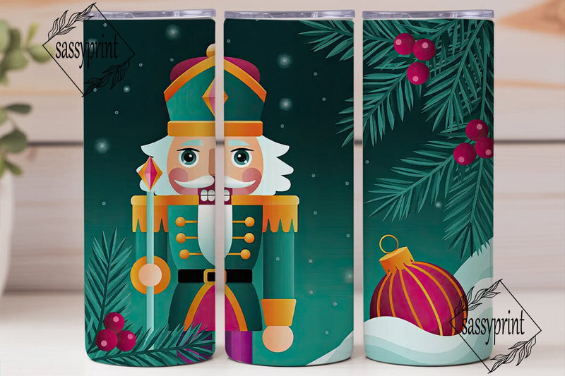 Nutcracker Christmas 20oz Tumbler Wrap Sublimation sassyprint 
