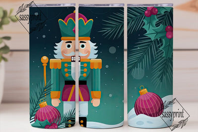 Nutcracker Christmas 20oz Tumbler Wrap Sublimation sassyprint 