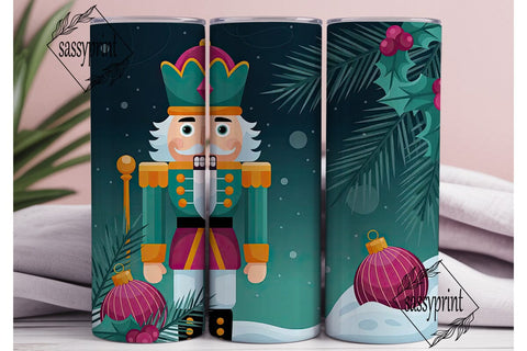Nutcracker Christmas 20oz Tumbler Wrap Sublimation sassyprint 