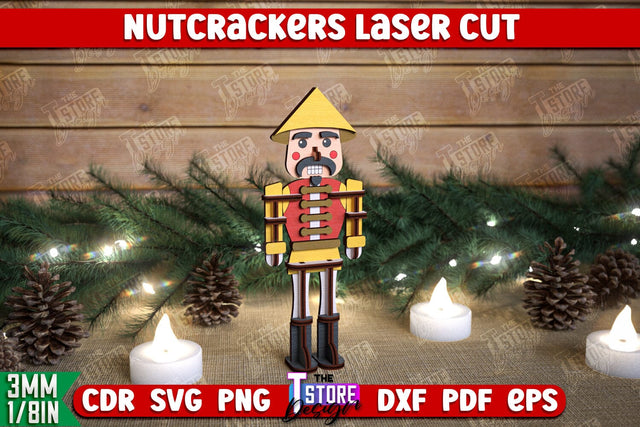 Nutcracker | Christmas Decorations | Gift Idea | Decorative Figurine | Table Statuette | CNC File SVG Fly Design 