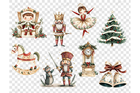 Nutcracker Clipart | Retro Christmas PNG Collection SVG GlamArtZhanna 