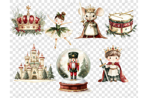 Nutcracker Clipart | Retro Christmas PNG Collection SVG GlamArtZhanna 
