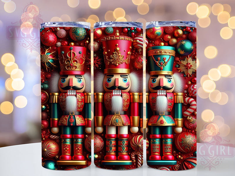 Nutcracker Gingerbread Christmas Tumbler, Holiday Gingerbread Wrap, Festive Lights Sublimation Design, 20oz Christmas Nutcracker Tumbler, Whimsical Holiday Mug, Cute Gingerbread Cup, Sparkly Christmas Light Sublimation SvggirlplusArt 