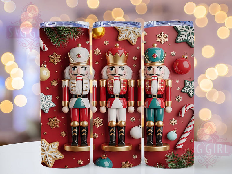 Nutcracker Gingerbread Christmas Tumbler, Holiday Gingerbread Wrap, Festive Lights Sublimation Design, 20oz Christmas Nutcracker Tumbler, Whimsical Holiday Mug, Cute Gingerbread Cup, Sparkly Christmas Light Sublimation SvggirlplusArt 