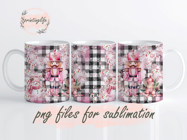 Nutcracker Mug Wrap Design, Nutcracker 20 Oz Pink Christmas Digital Download Sublimation PrintingLife 