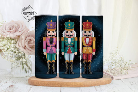 Nutcracker Trio 20oz Tumbler Wrap Sublimation sassyprint 