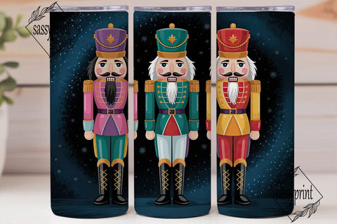 Nutcracker Trio 20oz Tumbler Wrap Sublimation sassyprint 
