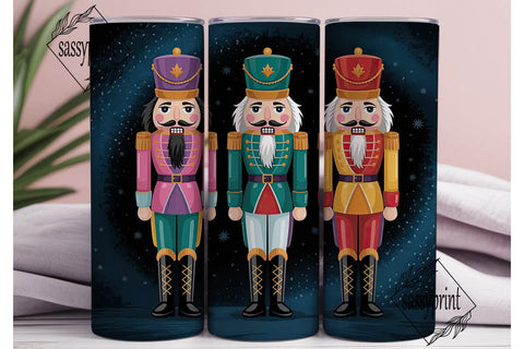 Nutcracker Trio 20oz Tumbler Wrap Sublimation sassyprint 
