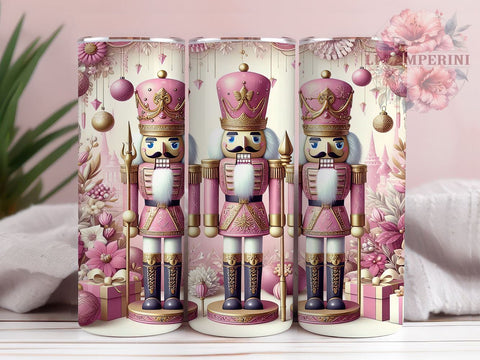 Nutcracker Tumbler, Pink Christmas Tumbler, Sublimation Design, Holiday Drinkware, 20oz Tumbler, Christmas Gift, Nutcracker Decor Sublimation Li Zamperini 