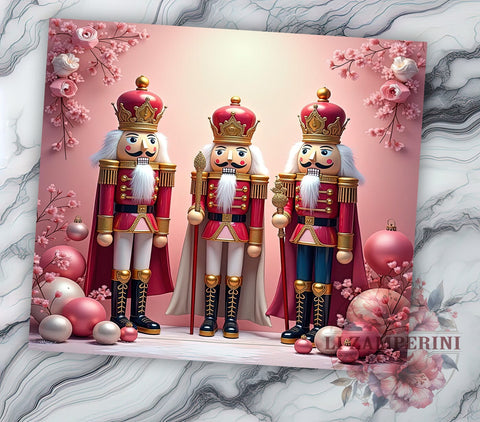 Nutcracker Tumbler, Pink Christmas Tumbler, Sublimation Design, Holiday Drinkware, 20oz Tumbler, Christmas Gift, Nutcracker Decor Sublimation Li Zamperini 