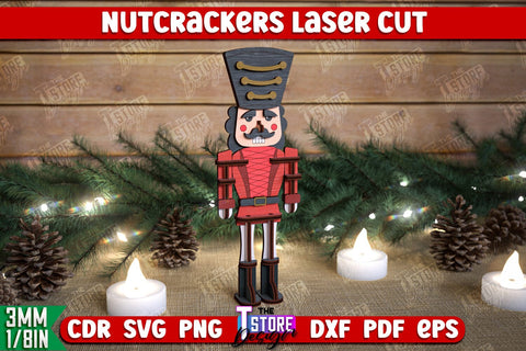 Nutcrackers Laser Cut Bundle | Christmas Decorations | Gift Idea | Decorative Figurine | Table Statuette | CNC Files SVG Fly Design 