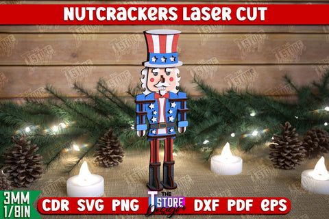 Nutcrackers Laser Cut Bundle | Christmas Decorations | Gift Idea | Decorative Figurine | Table Statuette | CNC Files SVG Fly Design 