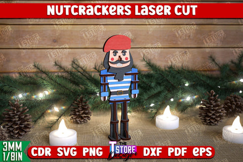 Nutcrackers Laser Cut Bundle | Christmas Decorations | Gift Idea | Decorative Figurine | Table Statuette | CNC Files SVG Fly Design 