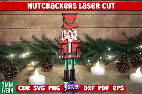 Nutcrackers Laser Cut Bundle | Christmas Decorations | Gift Idea | Decorative Figurine | Table Statuette | CNC Files SVG Fly Design 