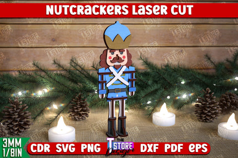 Nutcrackers Laser Cut Bundle | Christmas Decorations | Gift Idea | Decorative Figurine | Table Statuette | CNC Files SVG Fly Design 