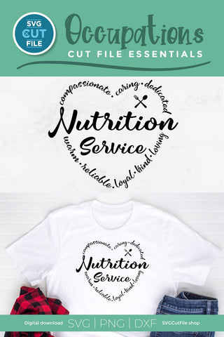Nutrition Service squad svg, dietary aide, dietitian SVG SVG Cut File 